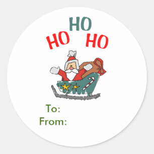 Étiquettes de cadeau du père noël