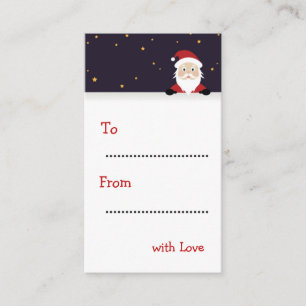 Étiquettes de cadeau du père noël de bonne ann