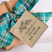 Étiquettes de cadeau Kraft Laurel fabriquées à la