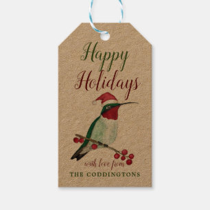 Étiquettes de cadeau personnalisées Kraft Joyeuses