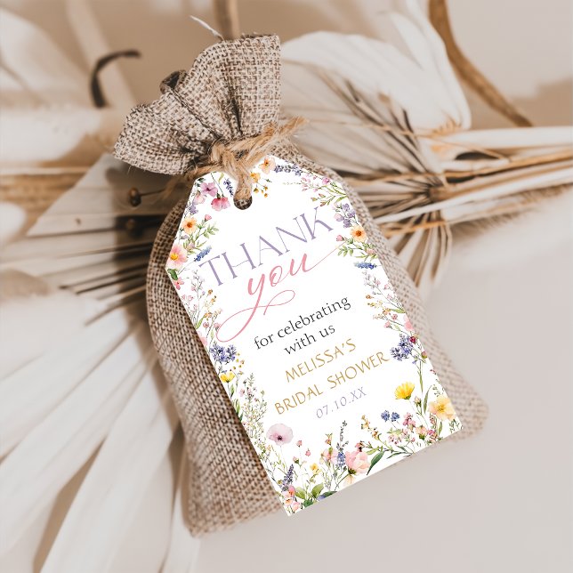 Étiquettes de cadeau pour Baby Shower Baby In Bloo (Créateur téléchargé)