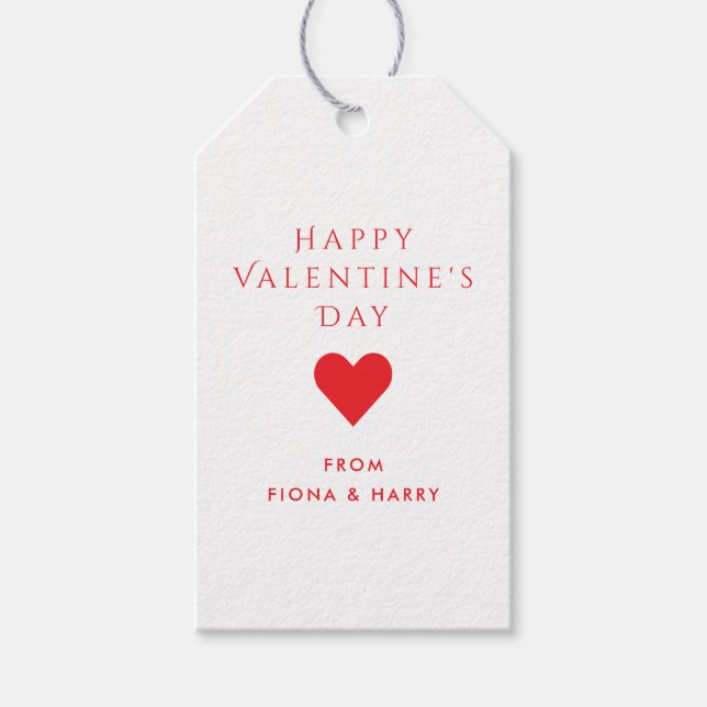Étiquettes de cadeau pour la Saint-Valentin en for (Devant)