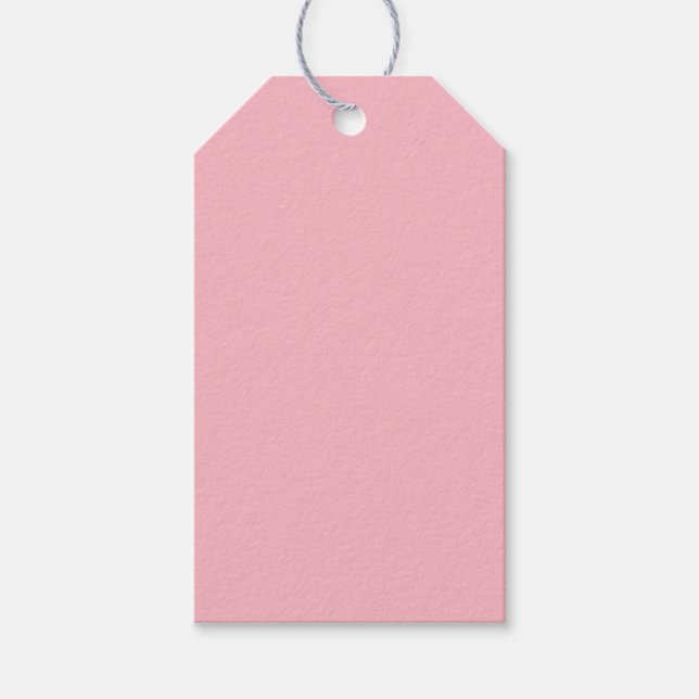 Étiquettes de cadeau rose tendre mignonnes (Devant)