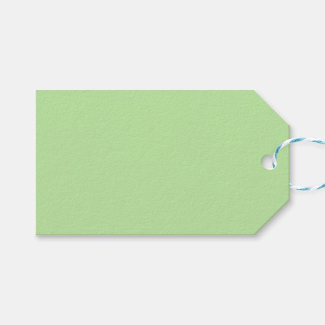 Étiquettes de cadeau vert pastel (Devant (Horizontal))