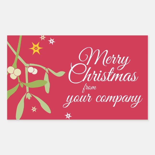 Étiquettes de cadeaux d'affaires de Noël (Devant)