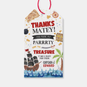 Étiquettes de cadeaux d'anniversaire de pirate