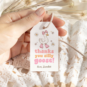 Étiquettes de cadeaux d'anniversaire Silly Goose