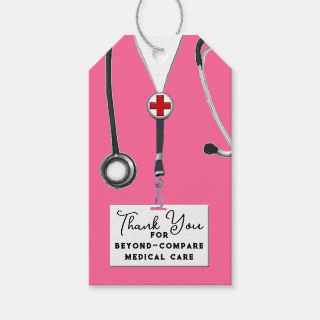 Étiquettes de cadeaux d'appréciation pour infirmiè (Devant)