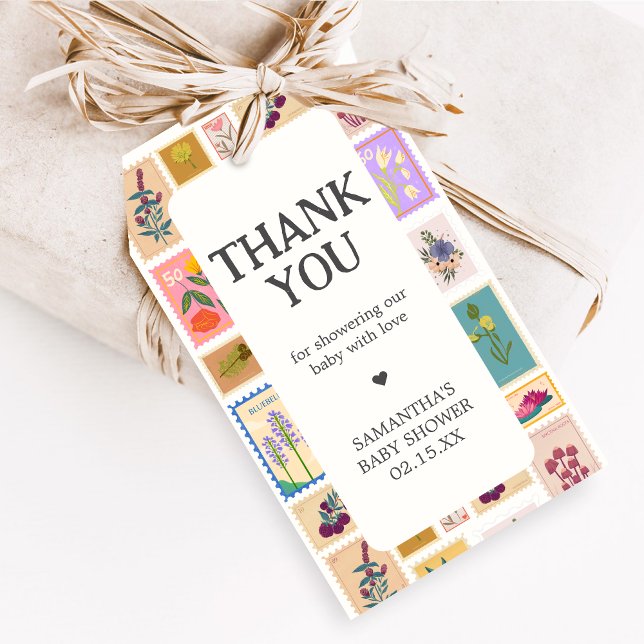 Étiquettes de cadeaux de baby shower Nouveau Chapi (A New Chapter Begins Baby Shower Favor Tags)