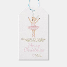 Étiquettes de cadeaux de ballerine/danse