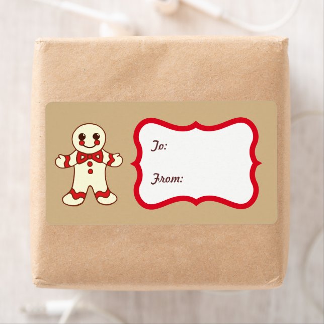 Étiquettes de cadeaux de biscuits de Noël (En situation)