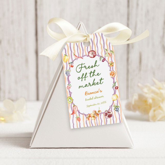Étiquettes de cadeaux de douche de mariée Fraîchem (Créateur téléchargé)