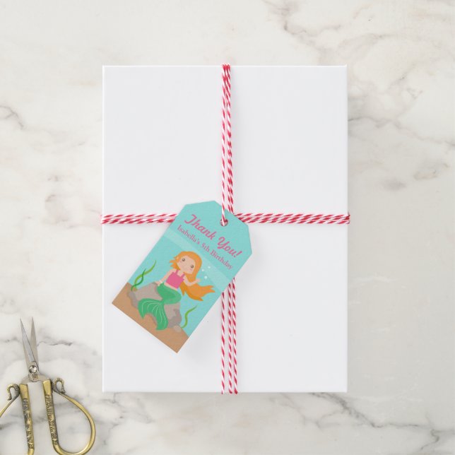 Étiquettes de cadeaux de fête d'anniversaire de fi (Avec de la ficelle)