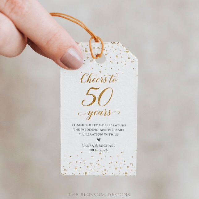 Étiquettes de cadeaux de fête pour 50e anniversair (Créateur téléchargé)