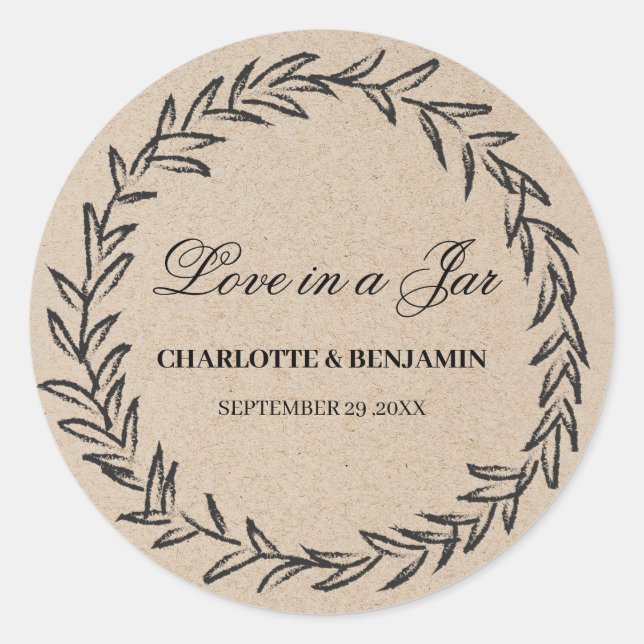Étiquettes de cadeaux de mariage en pot Mason à co (Devant)