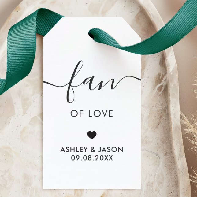 Étiquettes de cadeaux de mariage, éventail de l'am (Créateur téléchargé)