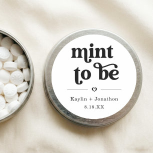 Étiquettes de cadeaux de mariage « Mint to Be » po