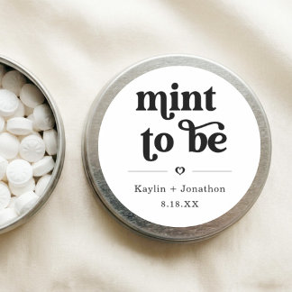 Étiquettes de cadeaux de mariage « Mint to Be » po