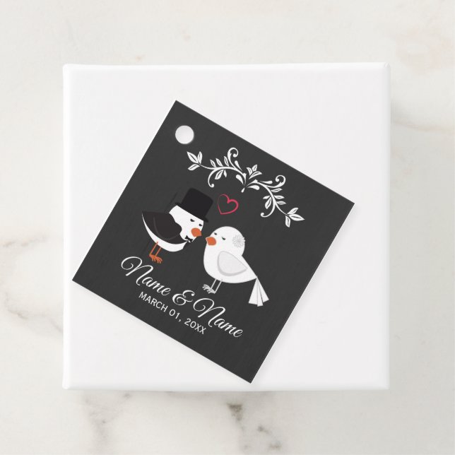 Étiquettes de cadeaux de mariage personnalisées (En situation)