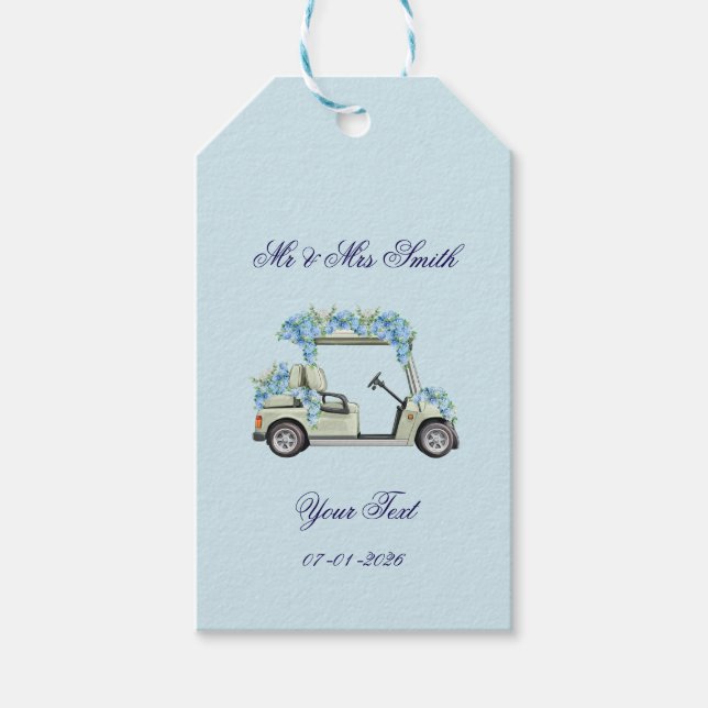 Étiquettes de cadeaux de mariage pour chariot de g (Devant)