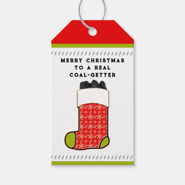 Étiquettes de cadeaux de Noël amusantes (Devant)