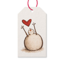Étiquettes de cadeaux de Noël bonhomme de neige