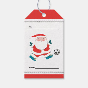 Étiquettes de cadeaux de Noël de football