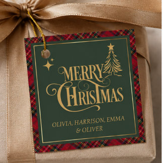 Étiquettes de cadeaux de Noël, étiquette de cadeau