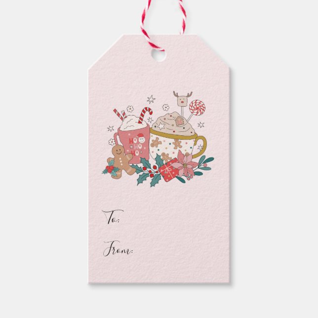 Étiquettes de cadeaux de Noël mignonnes (Devant)