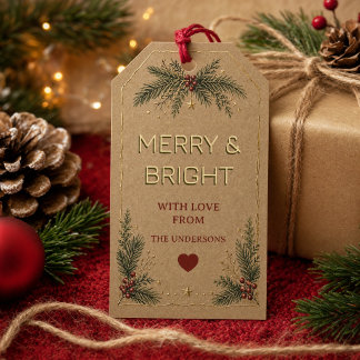 Étiquettes de cadeaux de Noël personnalisées Joyeu