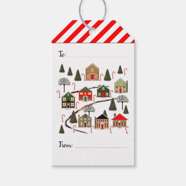 Étiquettes de cadeaux de Noël pour agent immobilie (Devant)