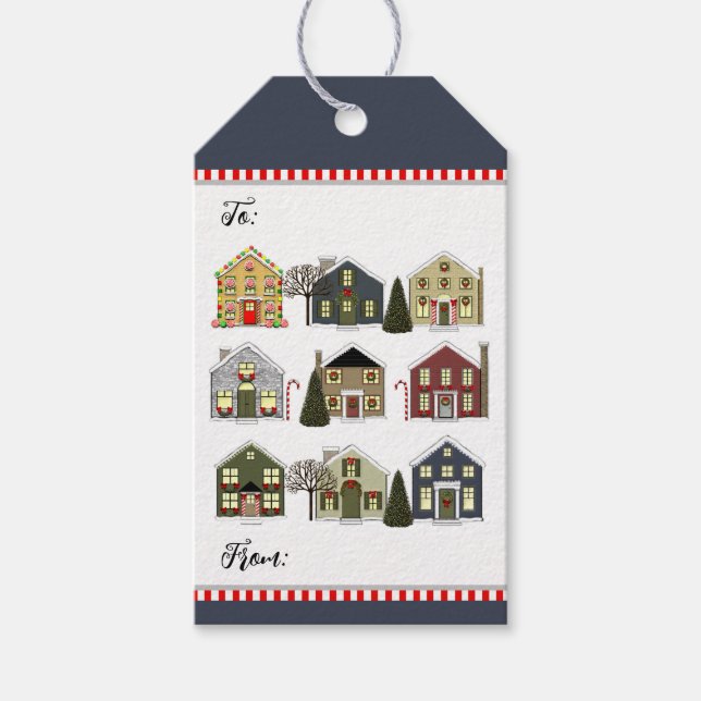 Étiquettes de cadeaux de Noël pour agent immobilie (Devant)