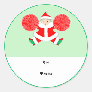 Étiquettes de cadeaux de Noël pour meneuses de cla