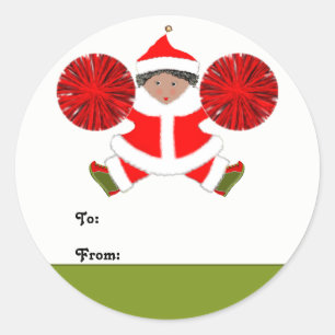 Étiquettes de cadeaux de Noël pour meneuses de cla