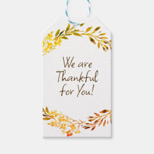 Étiquettes de cadeaux de Thanksgiving/Automne reco