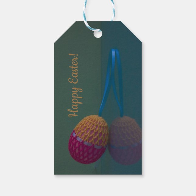 Étiquettes de cadeaux de vacances de Pâques au cro (Dos)