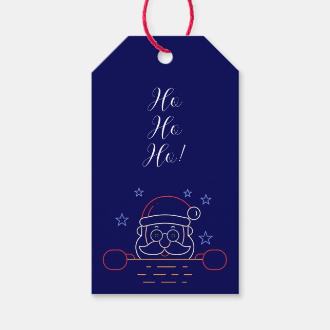 Étiquettes de cadeaux du Père Noël dans la cheminé (Devant)