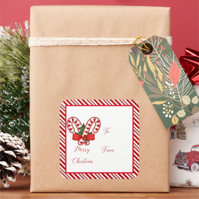 Étiquettes de cadeaux en canne à sucre (vacances)