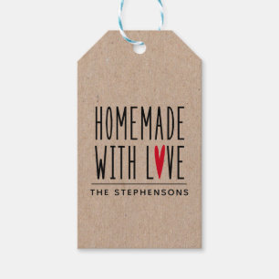 Étiquettes de Cadeaux Faits avec Amour