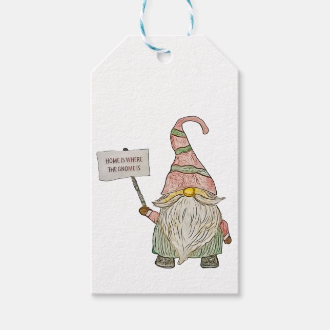 Étiquettes de cadeaux gnomes (Devant)