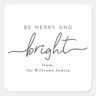 Étiquettes de cadeaux Joyeuses et brillantes