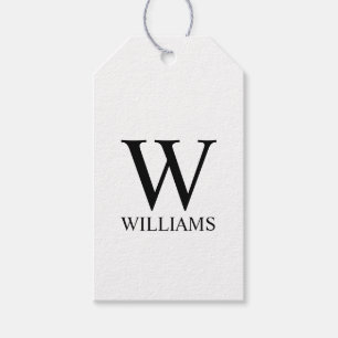 Étiquettes de cadeaux personnalisées avec monogram