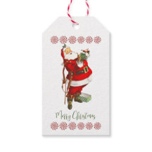 Étiquettes de cadeaux personnalisées Père Noël vin