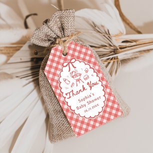 Étiquettes de cadeaux pour Baby Shower Baby-Q Barb