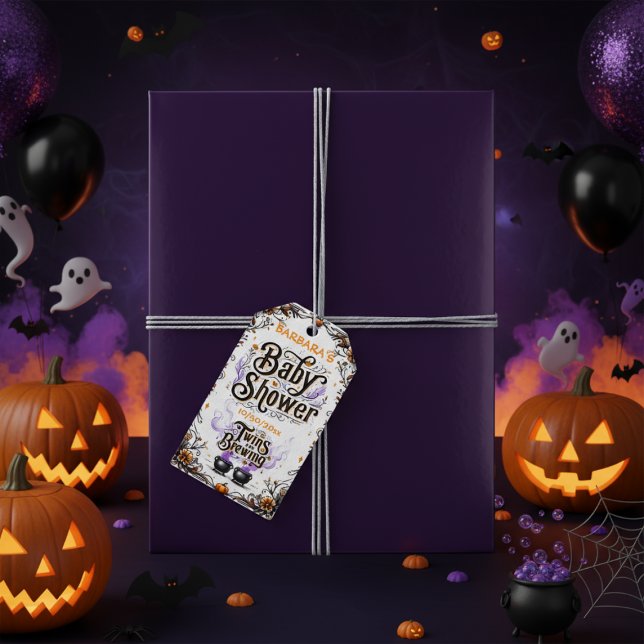 Étiquettes de cadeaux pour Baby Shower Twins Are B (Créateur téléchargé)