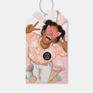 Étiquettes de cadeaux pour dame de traiteur alimen