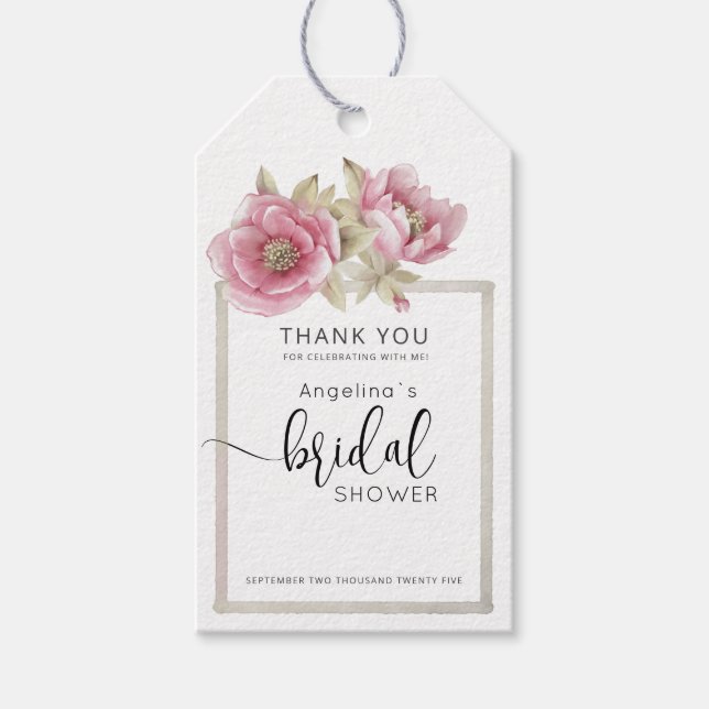 Étiquettes de cadeaux pour mariage moderne  (Devant)