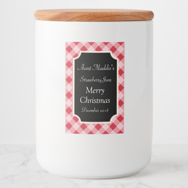 Étiquettes de cadeaux pour pot de nourriture de No (Devant)