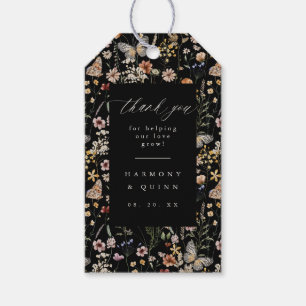 Étiquettes de cadeaux suspendus de fleurs sauvages