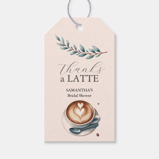 Étiquettes de café de remerciement pour la fête de (Devant)